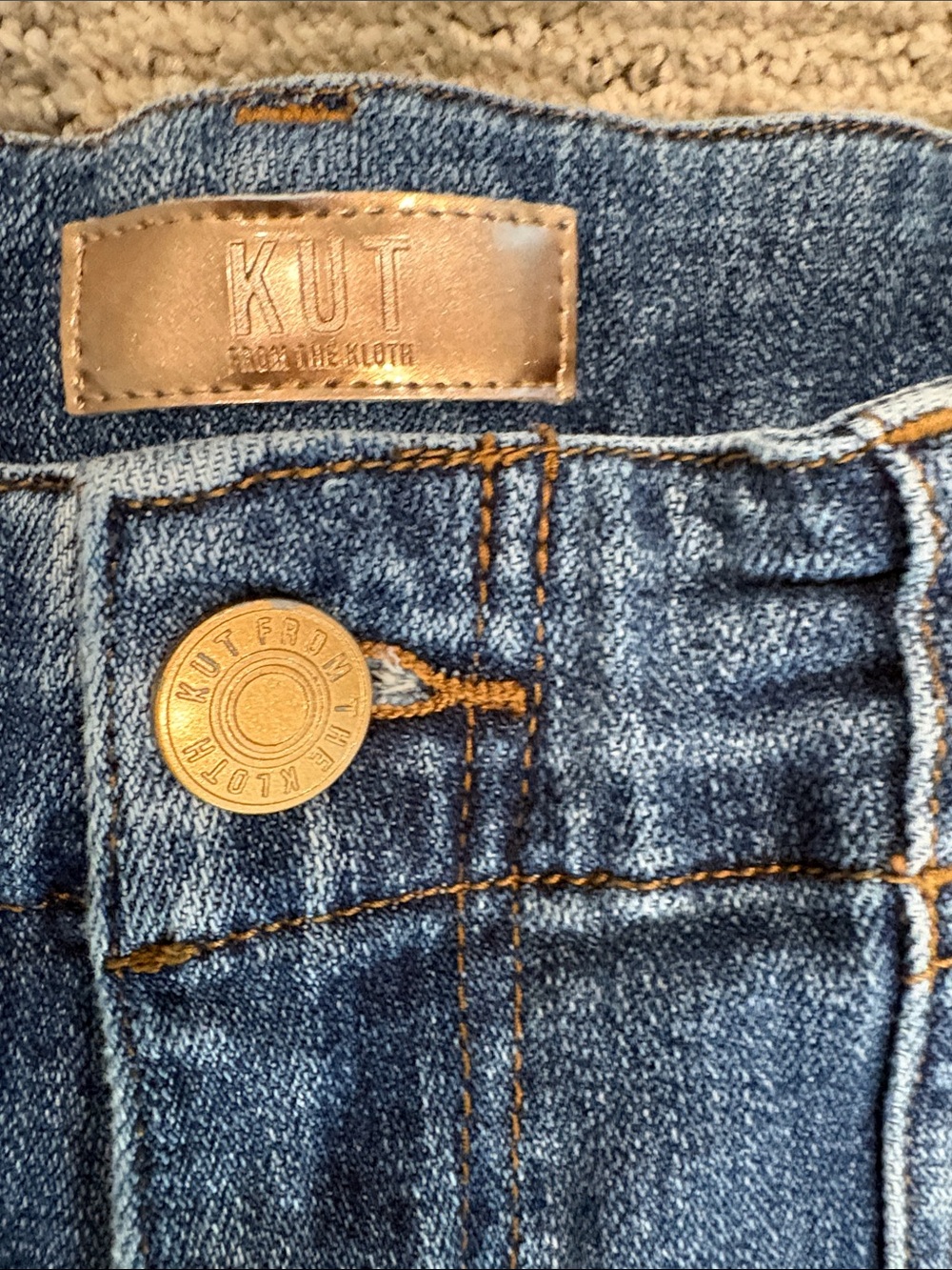 Kut from the Kloth Wide Leg Cropped Jeans - Dark Blue Denim - Picture 3 of 5